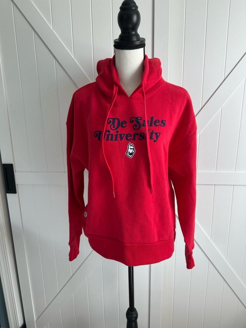 Fall Rush DeSales University Red Hoodie Sweatshirt NWT Women’s M - Picture 3 of 8